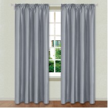 Κουρτίνα Διακοσμητική Faux Silk Γκρι 140x260 cm