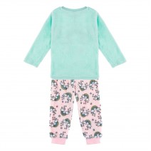 Πυτζάμα Χειμερινή για Κορίτσι Fleece Ροζ Βεραμάν Rainbow