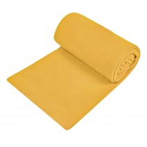Κουβέρτα Fleece Διπλή Μουσταρδί 220x240 cm