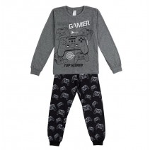 Πυτζάμα Χειμερινή για Αγόρι Γκρι Μαύρο Gamer