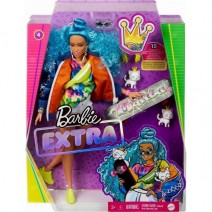 BARBIE EXTRA - BLUE CURLY HAIR+ ΔΩΡΟ ΜΠΛΟΚΑΚΙ ΣΗΜΕΙΩΣΕΩΝ