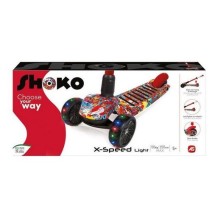 SHOKO SCOOTER TWIST & ROLL XSPEED LIGHT ΜΕ LED ΦΩΣ FANTASY KOKKINO+ ΔΩΡΟ ΜΠΛΟΚΑΚΙ ΣΗΜΕΙΩΣΕΩΝ