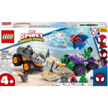 LEGO® Marvel: Σπάιντι και οι Φανταστικοί Φίλοι του Αναμέτρηση Χαλκ εναντίον Ράινο με Φορτηγά  (10782) + ΔΩΡΟ ΜΠΛΟΚΑΚΙ ΣΗΜΕΙΩΣΕΩΝ