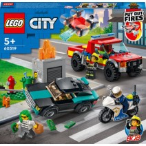 LEGO® City Fire: Πυροσβεστική Διάσωση & Αστυνομική Καταδίωξη (60319) + ΔΩΡΟ ΜΠΛΟΚΑΚΙ ΣΗΜΕΙΩΣΕΩΝ