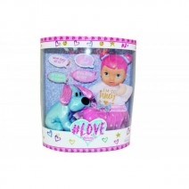 LOVE DOLL 34εκ. ΜΕ ΤΟ ΣΚΥΛΑΚΙ ΤΗΣ+ ΔΩΡΟ ΜΠΛΟΚΑΚΙ ΣΗΜΕΙΩΣΕΩΝ