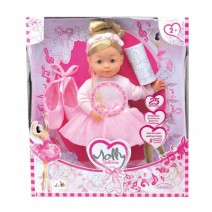 KΟΥΚΛΑ MOLLY ΜΠΑΛΑΡΙΝΑ 40CM-ΕΛΛΗΝΙΚ+ ΔΩΡΟ ΜΠΛΟΚΑΚΙ ΣΗΜΕΙΩΣΕΩΝ